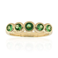 9K AAA Kenya Tsavorite Gold Ring