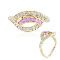 9K Ceylon Pink Sapphire Gold Ring (Adela Gold)