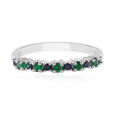 Zambian Emerald Silver Ring