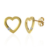 9K I2 (I) Diamond Gold Earrings