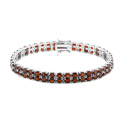 Garnet Silver Bracelet