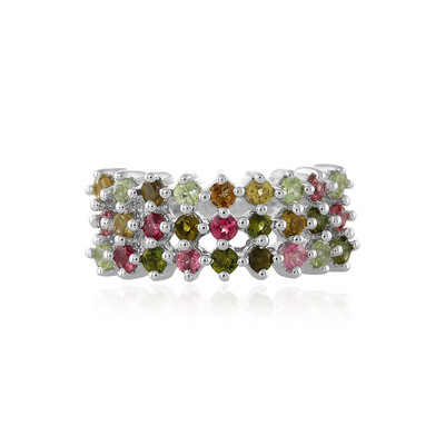 Fancy Tourmaline Silver Ring