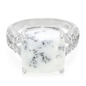 Dendritic Agate Silver Ring