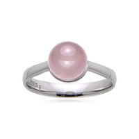 Rose Quartz Silver Ring