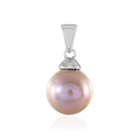 Peach Freshwater Pearl Silver Pendant