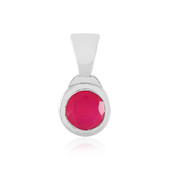 Raspberry Chalcedony Silver Pendant