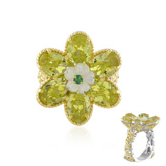 Ouro Verde Quartz Silver Ring (Gems en Vogue)