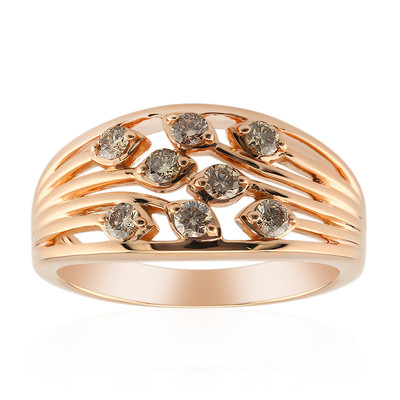 9K SI1 Argyle Rose De France Diamond Gold Ring (Annette)