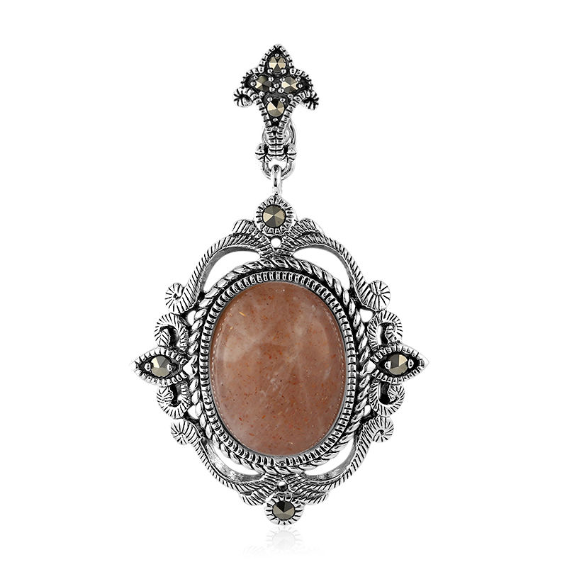 Limited Edition Peach Moonstone Dragon Tooth Necklace | Alex Streeter