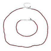 Mozambique Garnet Silver Set