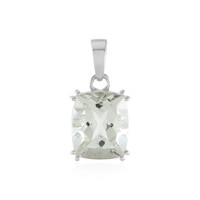 Green Amethyst Silver Pendant