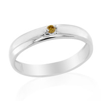 I3 Yellow Diamond Silver Ring