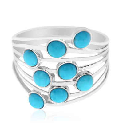 Sleeping Beauty Turquoise Silver Ring (Anne Bever)