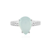 Aqua Chalcedony Silver Ring