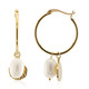 White Freshwater Pearl Silver Earrings