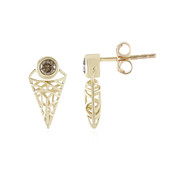9K I2 Champagne Diamond Gold Earrings (Ornaments by de Melo)