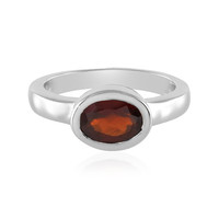 Hessonite Garnet Silver Ring