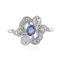 Unheated Ceylon Blue Sapphire Silver Ring