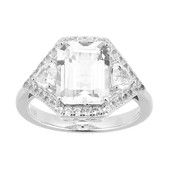 White Topaz Silver Ring