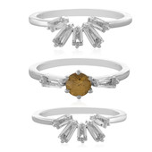 Yellow Zircon Silver Ring