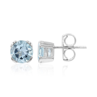 Sky Blue Topaz Silver Earrings