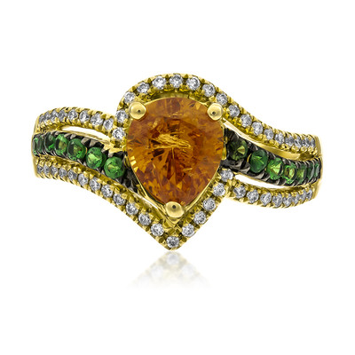 14K Mandarin Garnet Gold Ring (CIRARI)