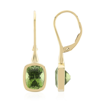 9K Wagogo Peridot Gold Earrings