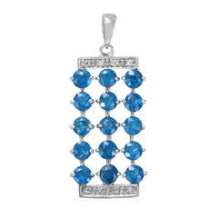 Royal Blue Apatite Silver Pendant