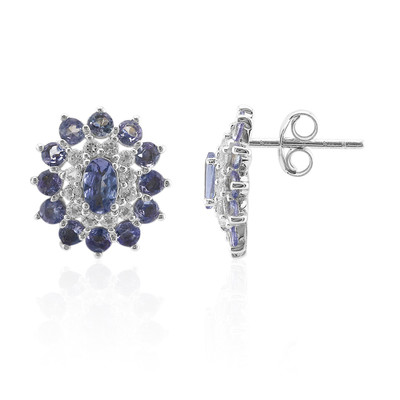 Tanzanite Silver Earrings