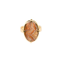 Lace Agate Silver Ring