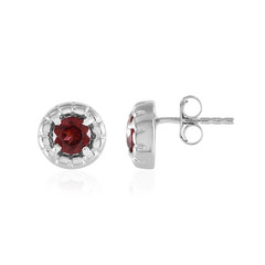 Mozambique Garnet Silver Earrings