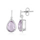 Rose de France Amethyst Silver Earrings