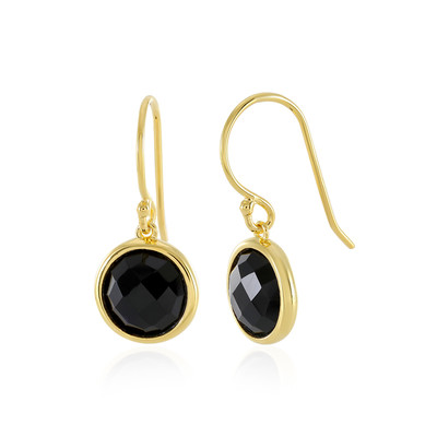 Black Onyx Silver Earrings