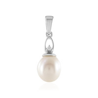 Cream Freshwater Pearl Silver Pendant