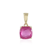 9K Madagascar Pink Sapphire Gold Pendant