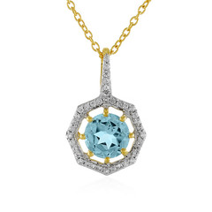 Sky Blue Topaz Silver Necklace