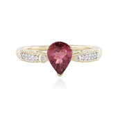 9K Pink Tourmaline Gold Ring