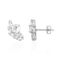 White Topaz Silver Earrings