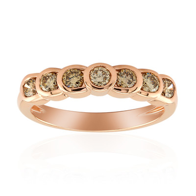 9K SI1 Argyle Rose De France Diamond Gold Ring (Annette)