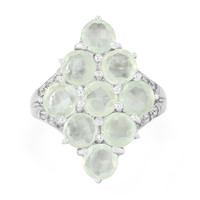 Prehnite Silver Ring