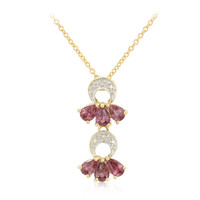 18K Unheated Padparadscha Sapphire Gold Necklace (AMAYANI)