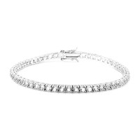 White Topaz Silver Bracelet