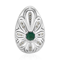 Zambian Emerald Silver Pendant (Annette classic)