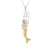 White Freshwater Pearl Silver Necklace (Gems en Vogue)