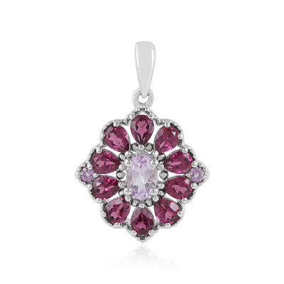 Rose de France Amethyst Silver Pendant