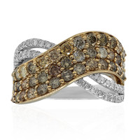 14K SI2 Fancy Diamond Gold Ring (CIRARI)