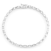 I2 (J) Diamond Silver Bracelet