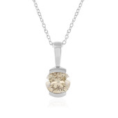 14K I2 Champagne Diamond Gold Necklace