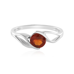 Hessonite Garnet Silver Ring