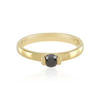 Black Diamond Silver Ring